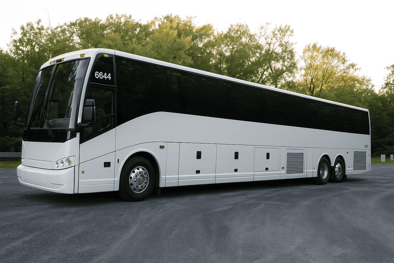 exterior of Danbury Minibus Company coach bus