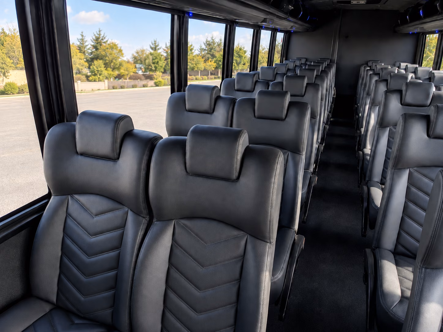 danbury 18 passenger minibus inside