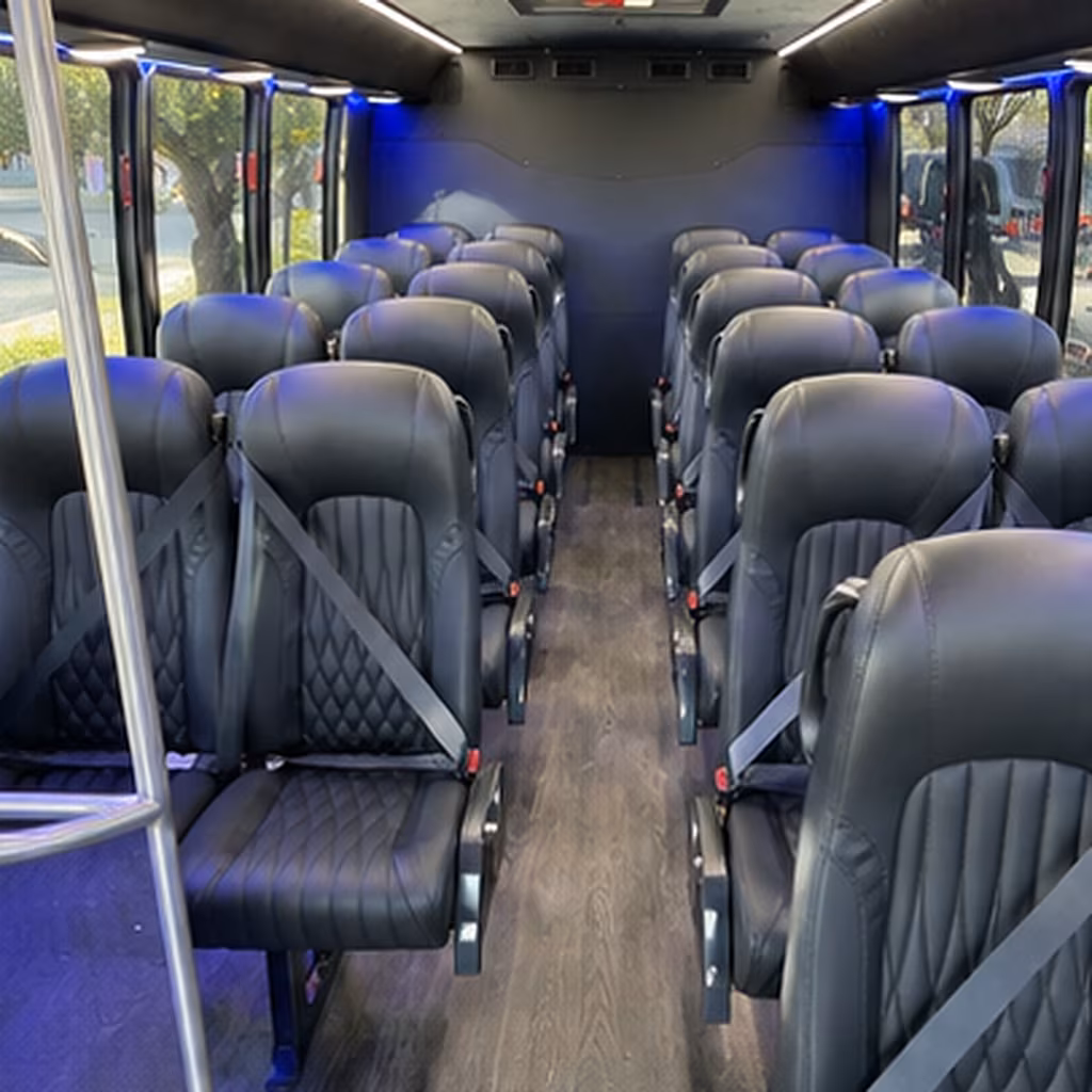 danbury 25 passenger minibus interior