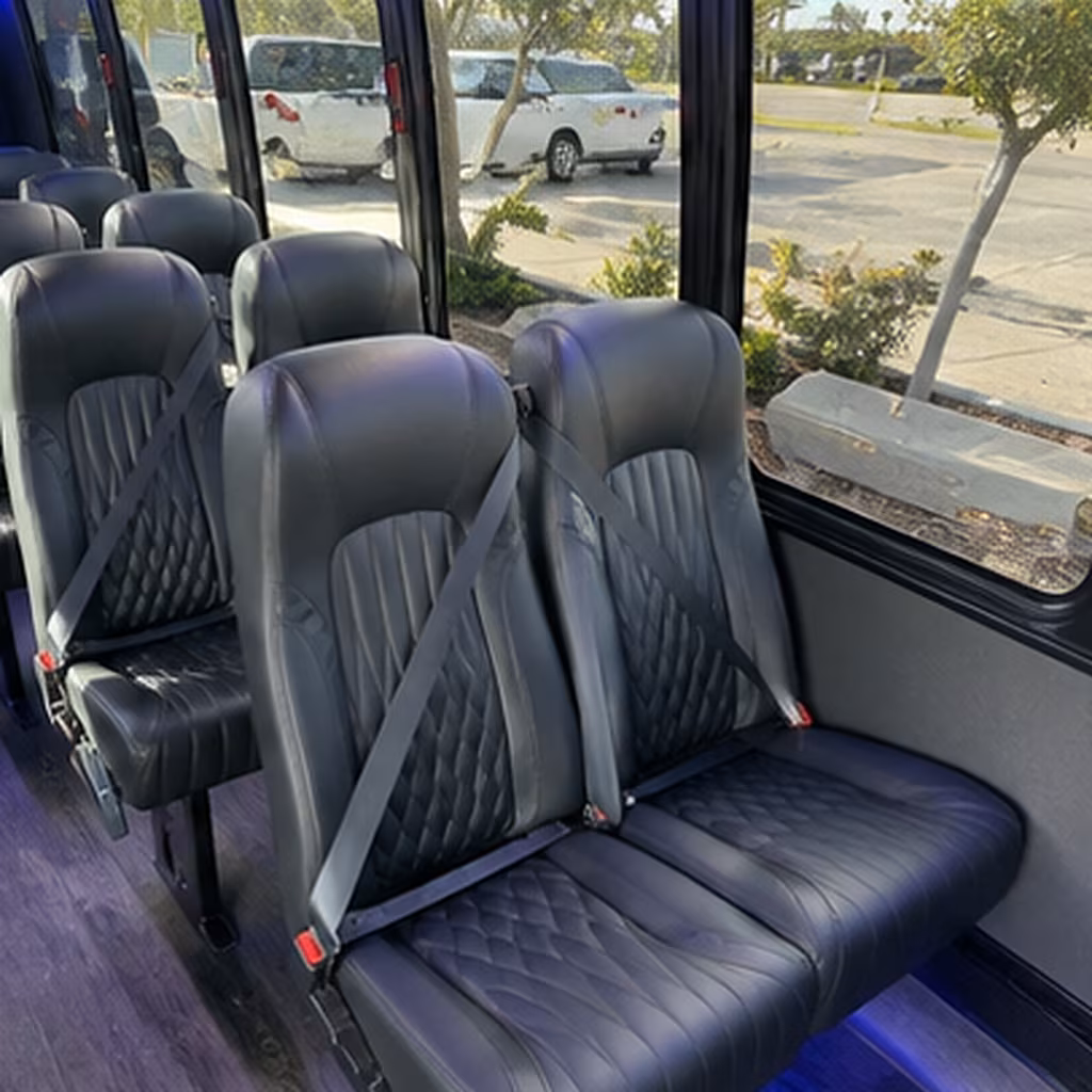 danbury 28 passenger minibus interior