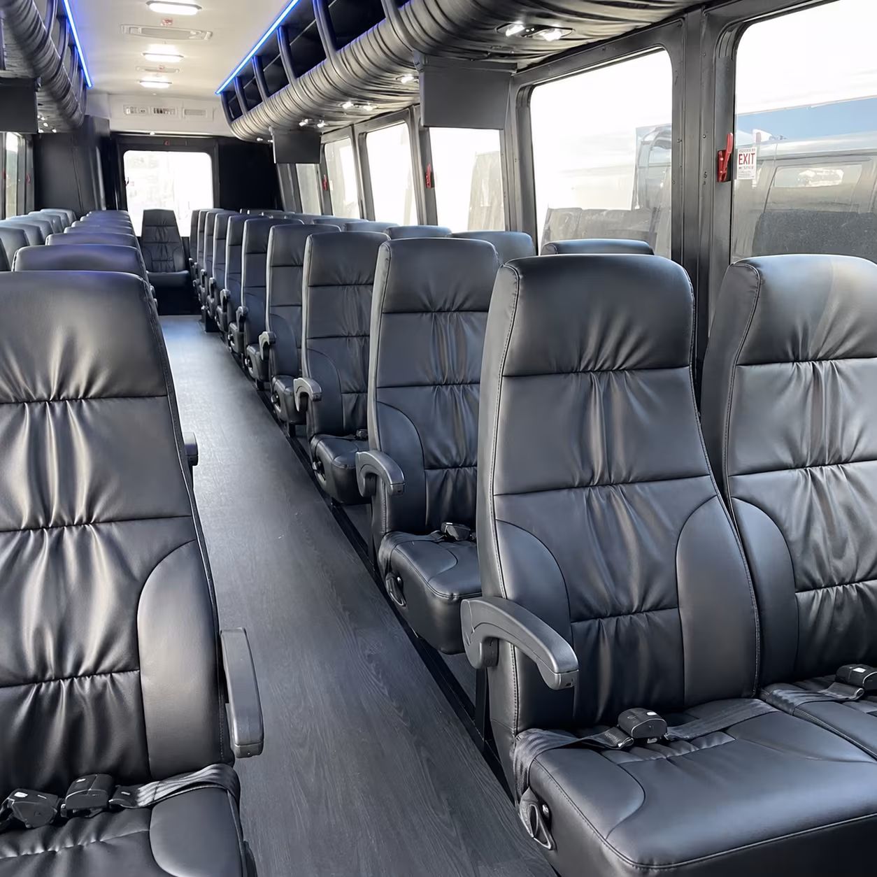 danbury 35 passenger minibus inside