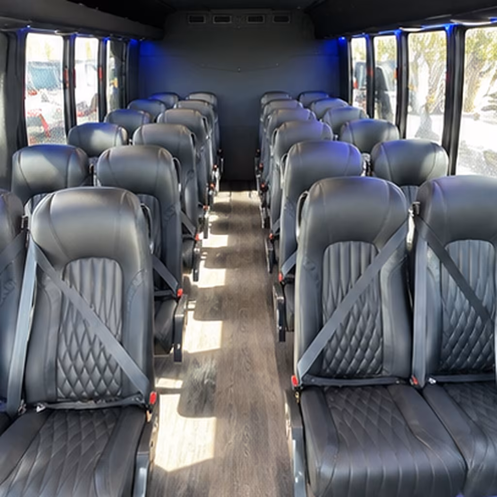 danbury 35 passenger minibus interior
