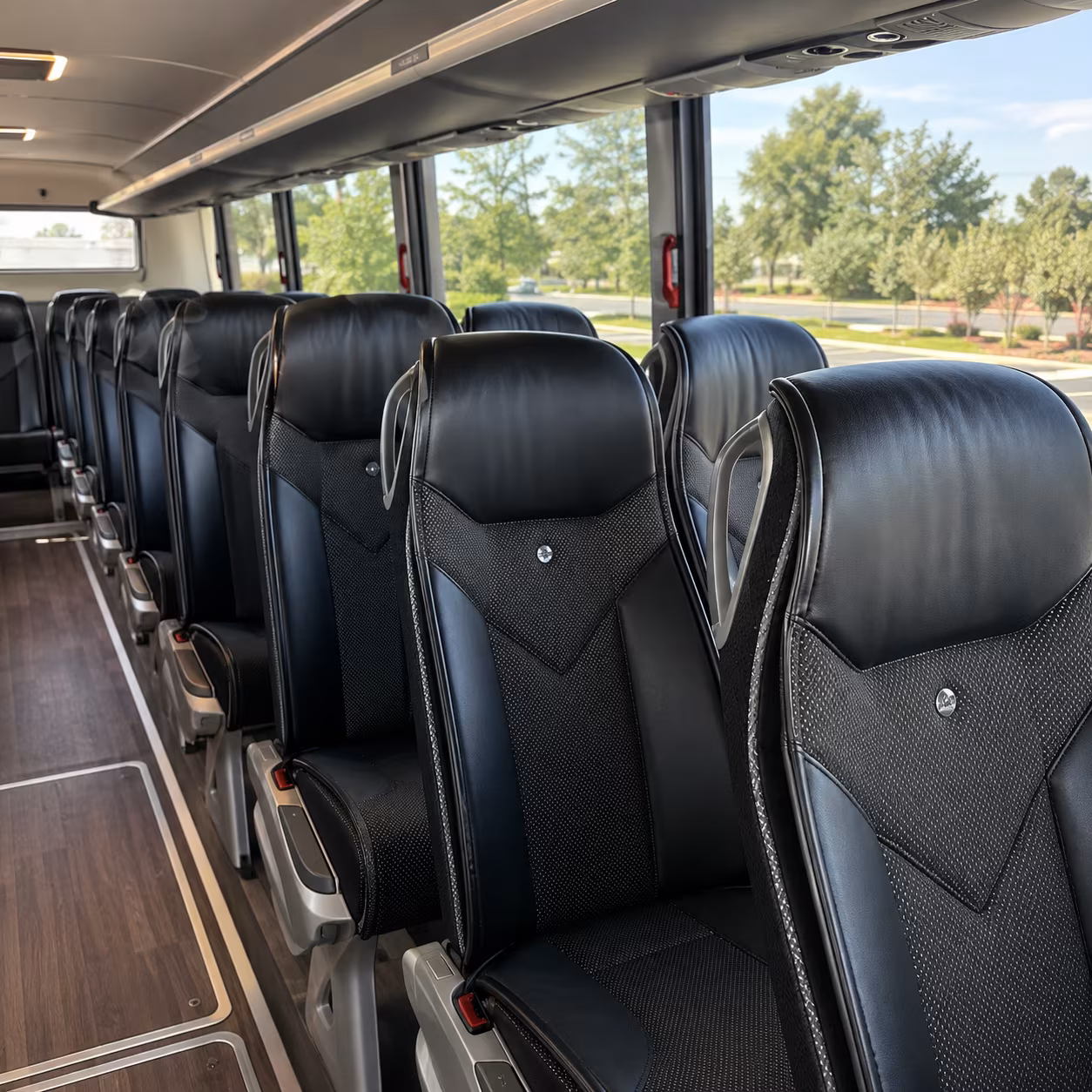 danbury 45 passenger charter bus interior