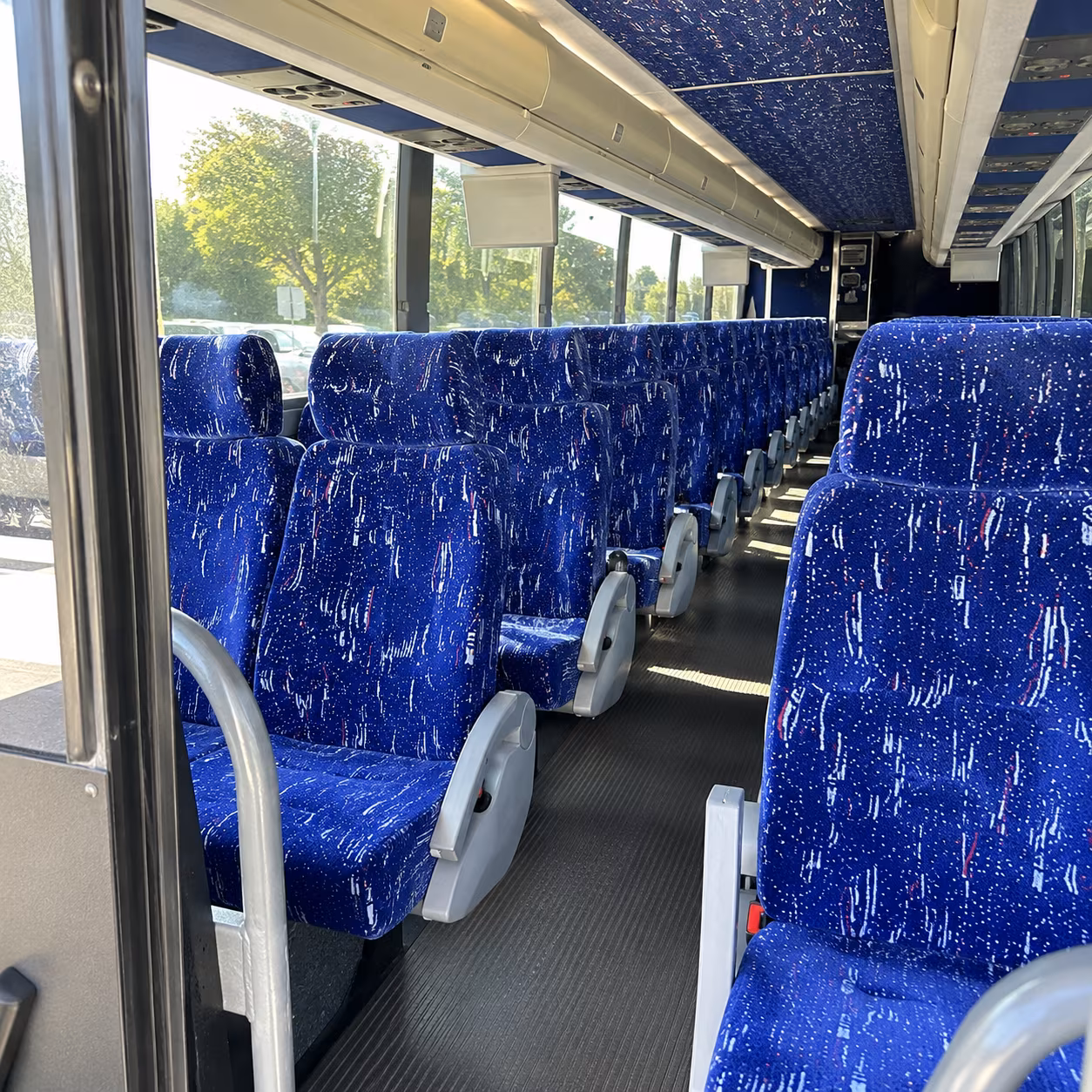 danbury 50 passenger charter bus inside