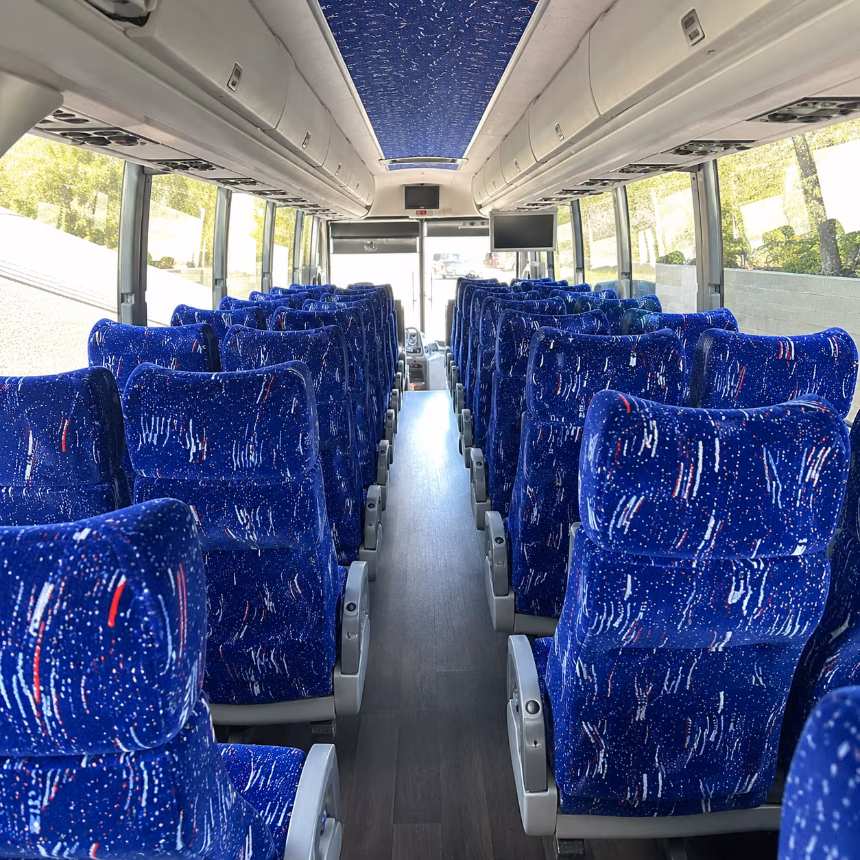 danbury 50 passenger charter bus interior
