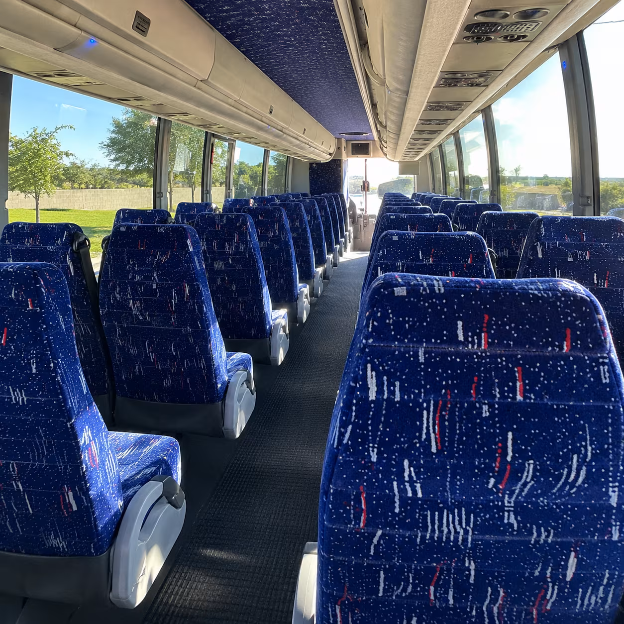 danbury charter bus interior